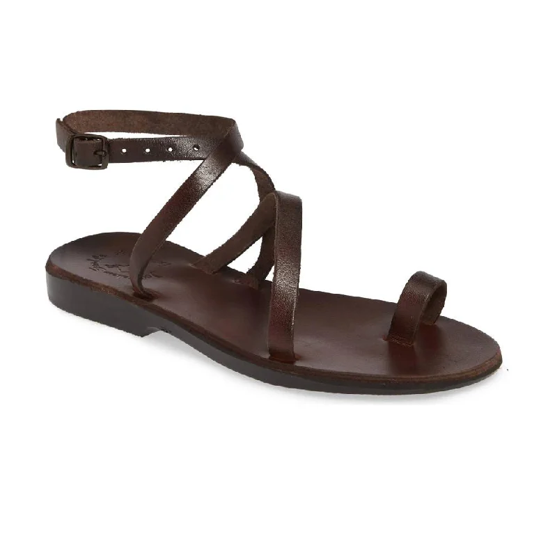 Women's Sandals with a Wedge Heel and a Tassel Detail in Orange for a Trendy LookMara - Leather Thin Ankle Strap Sandal | Brown Women's Sandals with a Wedge Heel and a Tassel Detail in Orange for a Trendy LookMara - Leather Thin Ankle Strap Sandal | Brown