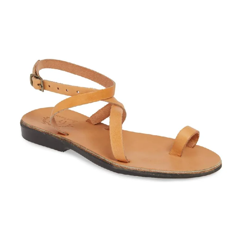 Women's Sandals with a Glitter - Coated Strap in Gold for a Sparkly Summer OutfitMara - Leather Thin Ankle Strap Sandal | Tan Women's Sandals with a Glitter - Coated Strap in Gold for a Sparkly Summer OutfitMara - Leather Thin Ankle Strap Sandal | Tan