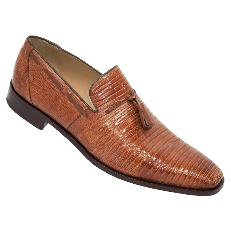 Suede men's loafers for a soft and luxurious feelMauri 1034 Cognac Genuine Lizard Hand Painted/Burnished Cognac Calf Dressy Loafer Shoes