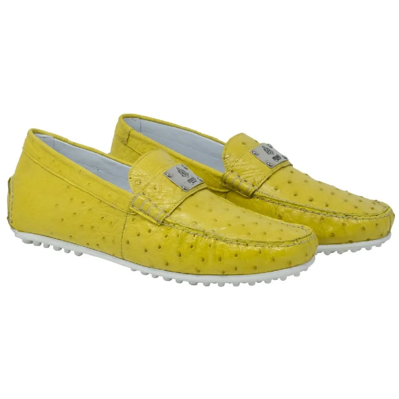 Men's leather loafers with a penny slotMauri Sunset 3470 Mimosa Genuine Ostrich Loafer Shoes