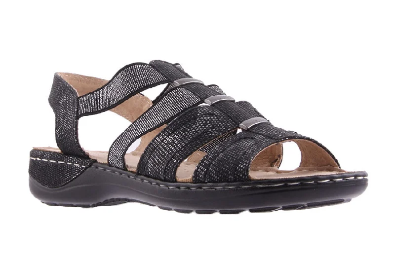 Sustainable Women's Recycled Material Sandals in Beige for Eco - Conscious ShoppersMAVID BLACK METALIC Sustainable Women's Recycled Material Sandals in Beige for Eco - Conscious ShoppersMAVID BLACK METALIC