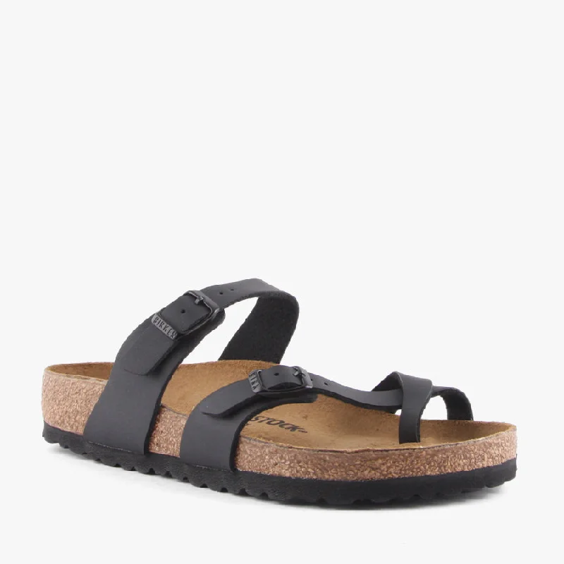 Women's Cork - Soled Espadrille Sandals with a Rope - Trimmed Upper in Navy for a Summer VibeMAYARI BLACK BIRKO-FLOR Women's Cork - Soled Espadrille Sandals with a Rope - Trimmed Upper in Navy for a Summer VibeMAYARI BLACK BIRKO-FLOR