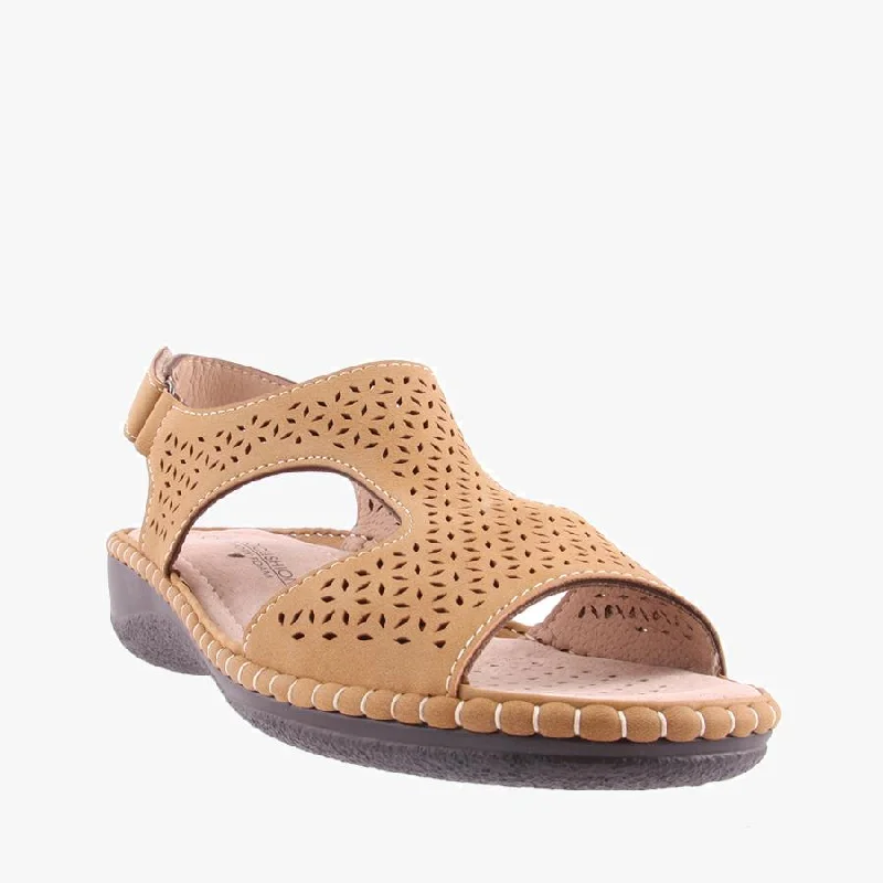 Anti - Slip Women's Sandals with a Grooved Sole in Green for Outdoor AdventuresMELLIN TAN Anti - Slip Women's Sandals with a Grooved Sole in Green for Outdoor AdventuresMELLIN TAN