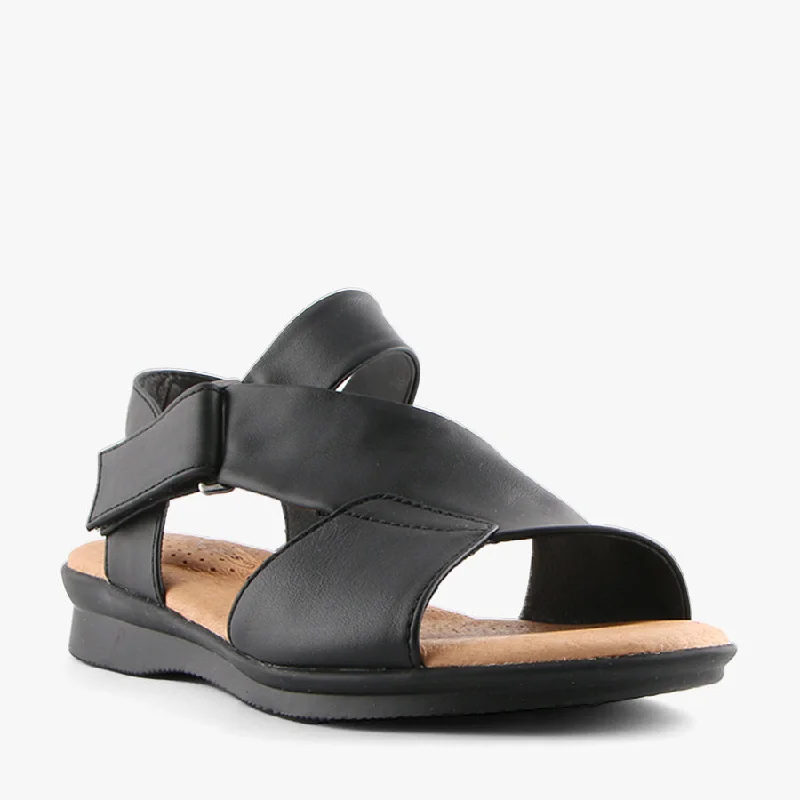 Shock - Absorbing Women's Sandals with a Soft Insole in Black for Active LifestylesNIZKI BLACK Shock - Absorbing Women's Sandals with a Soft Insole in Black for Active LifestylesNIZKI BLACK