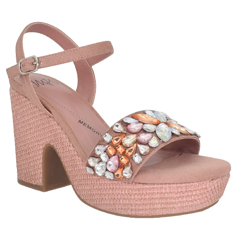 Elastic - Strap Women's Sandals with a Padded Toe in Teal for Easy On - and - OffOdely Embellished Platform Sandal with Memory Foam Elastic - Strap Women's Sandals with a Padded Toe in Teal for Easy On - and - OffOdely Embellished Platform Sandal with Memory Foam