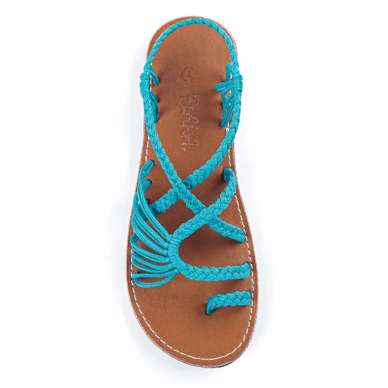 Women's Ankle - Strap Sandals with a Block Heel in Red for a Sophisticated StylePalm Leaf Flat Women's Sandals | Teal Women's Ankle - Strap Sandals with a Block Heel in Red for a Sophisticated StylePalm Leaf Flat Women's Sandals | Teal
