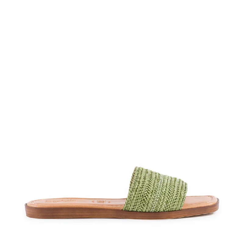 Women's Leather - Strapped Sandals with a Braided Detail in Brown for a Rustic AppealPalms Perfection Sandal in Green from Seychelles Women's Leather - Strapped Sandals with a Braided Detail in Brown for a Rustic AppealPalms Perfection Sandal in Green from Seychelles