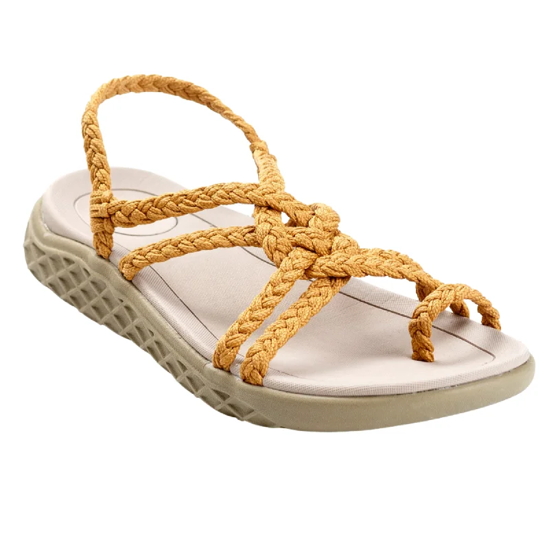 Women's Cork - Soled Espadrille Sandals with a Rope - Trimmed Upper in Navy for a Summer VibePlaka Explore Walking and Hiking Sandals | Sand Yellow Women's Cork - Soled Espadrille Sandals with a Rope - Trimmed Upper in Navy for a Summer VibePlaka Explore Walking and Hiking Sandals | Sand Yellow
