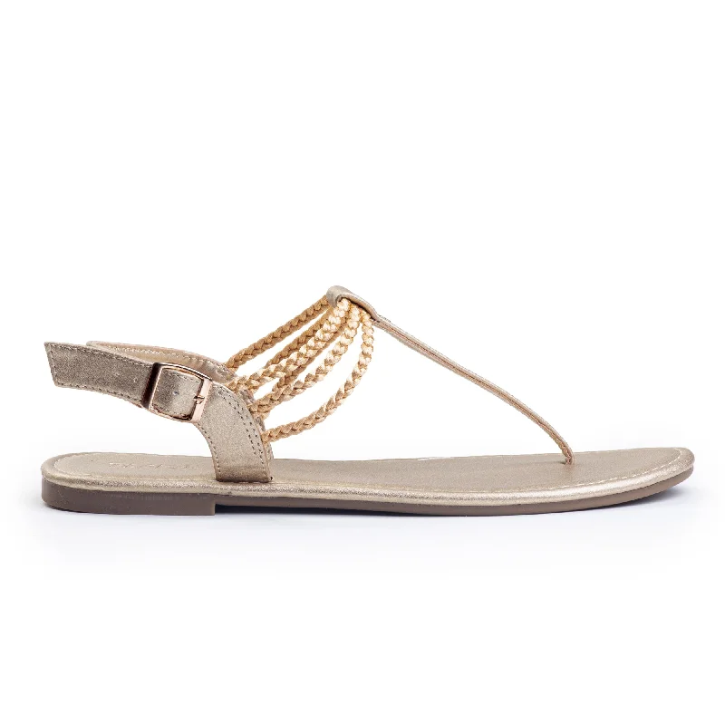 Women's Sandals with a Wedge Heel and a Tassel Detail in Orange for a Trendy LookPlaka Rappel Flat Thong Sandals | Gold Women's Sandals with a Wedge Heel and a Tassel Detail in Orange for a Trendy LookPlaka Rappel Flat Thong Sandals | Gold