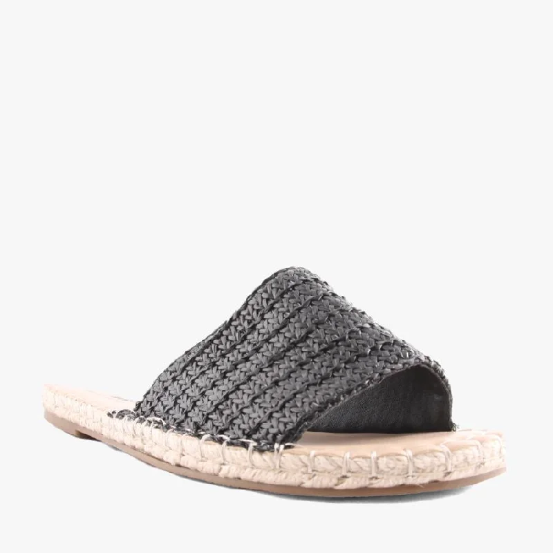 Women's Thong Sandals with a Beaded Design in Multicolor for a Beachy AestheticPRISCILA BLACK RAFFIA Women's Thong Sandals with a Beaded Design in Multicolor for a Beachy AestheticPRISCILA BLACK RAFFIA
