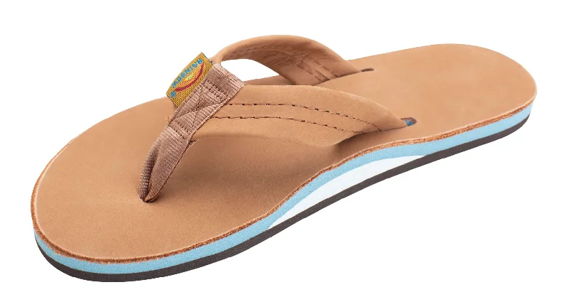 Women's Flat Slide Sandals with a Memory Foam Insole in White for All - Day ComfortRainbow Women's Single Layer 1" Strap Sandal-Premier Tan w/Blue Women's Flat Slide Sandals with a Memory Foam Insole in White for All - Day ComfortRainbow Women's Single Layer 1" Strap Sandal-Premier Tan w/Blue
