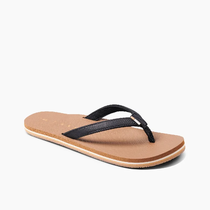 Women's Sandals with a Glitter - Coated Strap in Gold for a Sparkly Summer OutfitReef Solana Sandal-Black/Tan Women's Sandals with a Glitter - Coated Strap in Gold for a Sparkly Summer OutfitReef Solana Sandal-Black/Tan