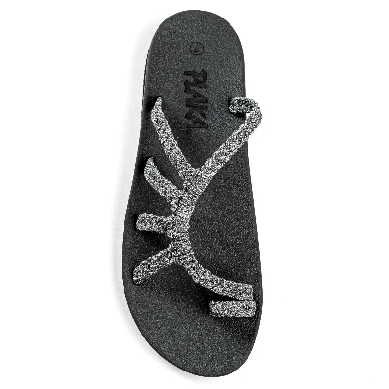 Women's Rhinestone - Embellished Open - Toe Sandals in Silver for a Glamorous Party LookRelief Flip Flops for Women with Arch Support | Gray Melange Women's Rhinestone - Embellished Open - Toe Sandals in Silver for a Glamorous Party LookRelief Flip Flops for Women with Arch Support | Gray Melange