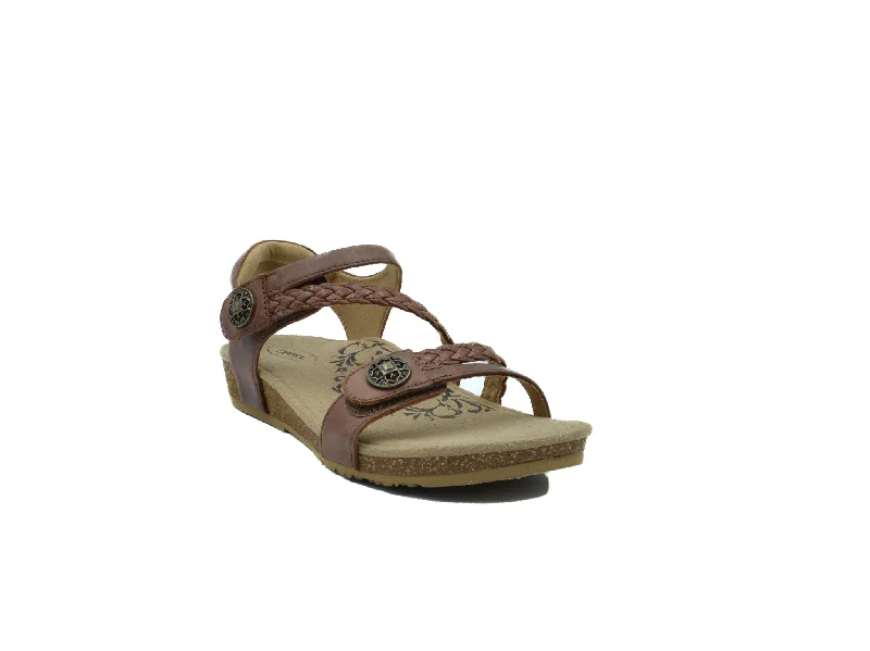 Women's Sandals with a Glitter - Coated Strap in Gold for a Sparkly Summer OutfitAETREX Jillian Braided Quarter Strap Sandal