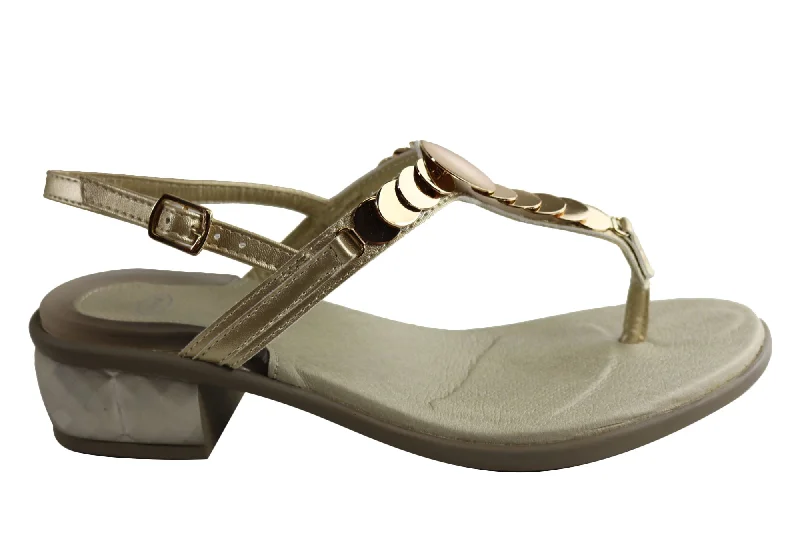 Men's sandals with a contrast stitching detailScholl Bioprint Chrysilla Womens Low Heel Sandals With Comfort Footbed