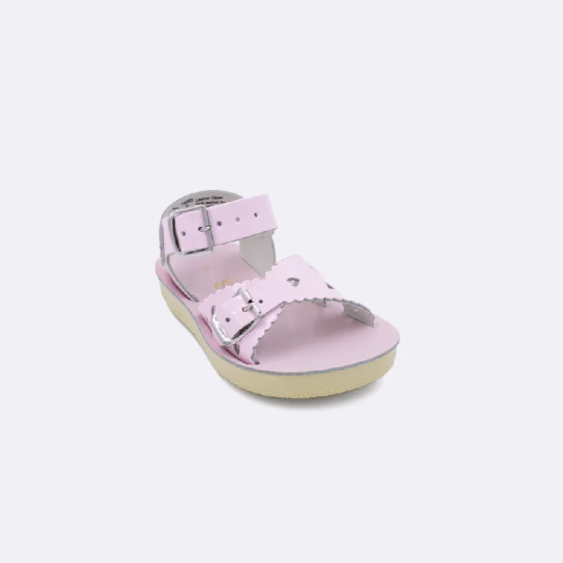 Women's Sandals with a Glitter - Coated Strap in Gold for a Sparkly Summer OutfitSun-San Sweetheart Shiny Pink - Toddler