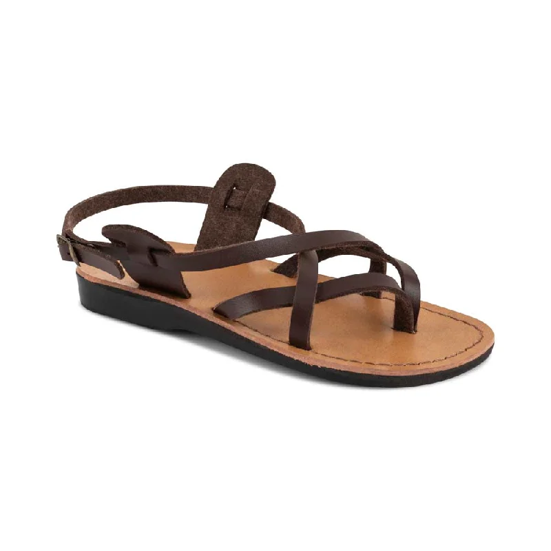 Adjustable Strap Women's Sandals with a Padded Heel in Pink for a Custom FitTamar Buckle Vegan - Leather Alternative Sandal | Brown Adjustable Strap Women's Sandals with a Padded Heel in Pink for a Custom FitTamar Buckle Vegan - Leather Alternative Sandal | Brown