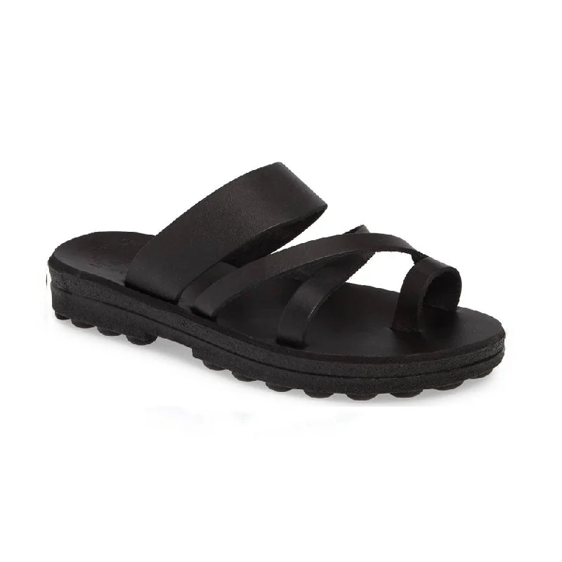 Women's Thong Sandals with a Beaded Design in Multicolor for a Beachy AestheticThe Good Shepherd Comfort - Molded Leather Sandal | Black