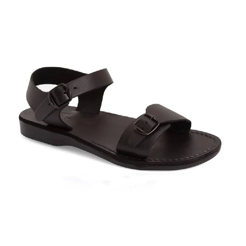 Women's Sandals with a Glitter - Coated Strap in Gold for a Sparkly Summer OutfitThe Original - Leather Adjustable Strap Sandal | Black Women's Sandals with a Glitter - Coated Strap in Gold for a Sparkly Summer OutfitThe Original - Leather Adjustable Strap Sandal | Black
