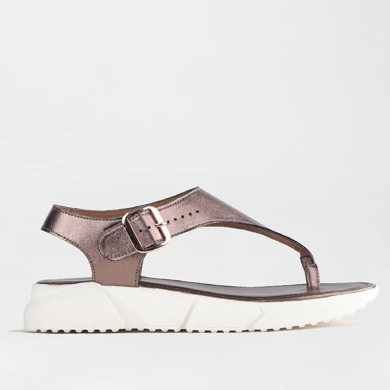 Women's Sandals with a Floral - Printed Upper in Pink for a Feminine Spring LookThong Sandal in Lead Metallic - 12709 Women's Sandals with a Floral - Printed Upper in Pink for a Feminine Spring LookThong Sandal in Lead Metallic - 12709