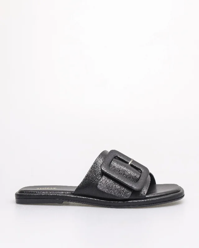 Child - Friendly Women's Sandals with a Secure Buckle in Purple for Moms on the GoTomaz FL091 Ladies Buckle Sandals (Black) Child - Friendly Women's Sandals with a Secure Buckle in Purple for Moms on the GoTomaz FL091 Ladies Buckle Sandals (Black)
