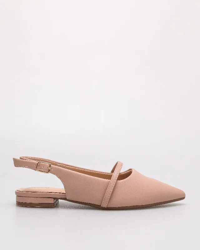 Sustainable Women's Recycled Material Sandals in Beige for Eco - Conscious ShoppersTomaz NN437 Ladies Pointy Slingback Flats (Nude) Sustainable Women's Recycled Material Sandals in Beige for Eco - Conscious ShoppersTomaz NN437 Ladies Pointy Slingback Flats (Nude)