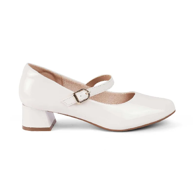 Women's Flat Slide Sandals with a Memory Foam Insole in White for All - Day ComfortTresmode Mary White Women's Dress Block Heel Sandals Women's Flat Slide Sandals with a Memory Foam Insole in White for All - Day ComfortTresmode Mary White Women's Dress Block Heel Sandals
