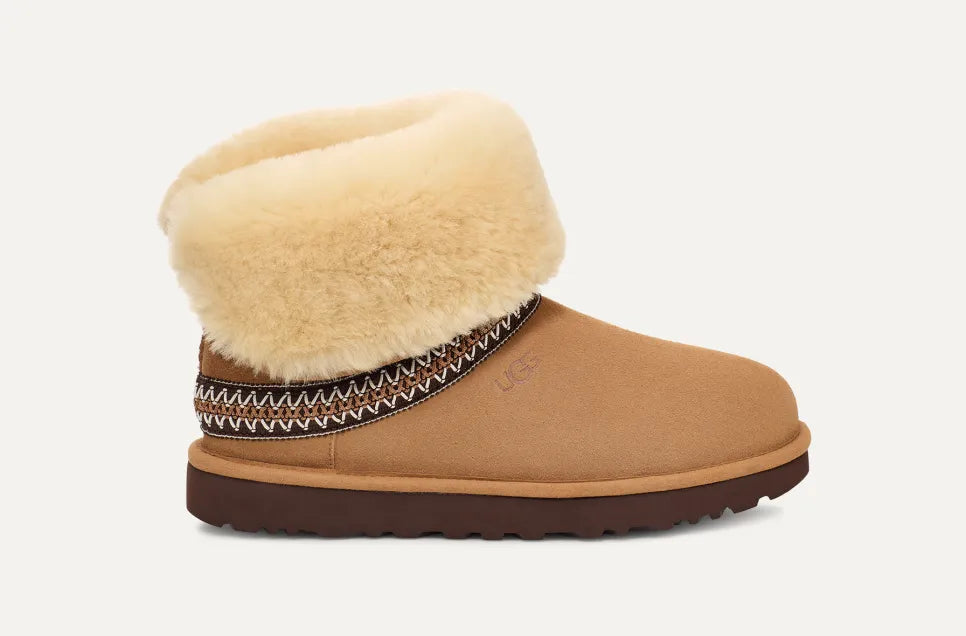 Women's Ankle - Strap Sandals with a Block Heel in Red for a Sophisticated StyleUGG® Womens Boot Classic Short Crescent Women's Ankle - Strap Sandals with a Block Heel in Red for a Sophisticated StyleUGG® Womens Boot Classic Short Crescent