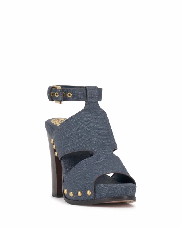 Women's Sandals with a Wedge Heel and a Tassel Detail in Orange for a Trendy LookVince Camuto CRYSTEL ELEMENTAL BLUE/LINEN EMBOSSED Women's Sandals with a Wedge Heel and a Tassel Detail in Orange for a Trendy LookVince Camuto CRYSTEL ELEMENTAL BLUE/LINEN EMBOSSED