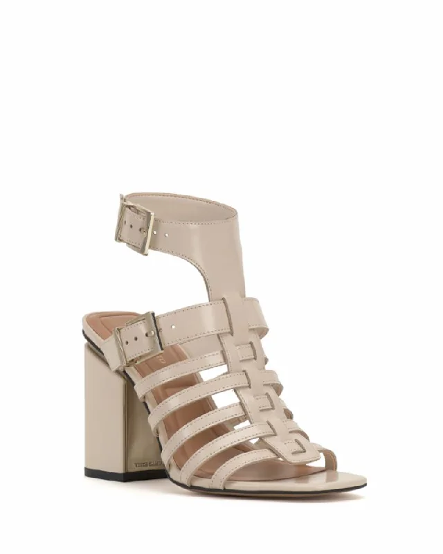 Women's Ankle - Strap Sandals with a Block Heel in Red for a Sophisticated StyleVince Camuto HICHENY WARM VANILLA/LOCAL ZENITH Women's Ankle - Strap Sandals with a Block Heel in Red for a Sophisticated StyleVince Camuto HICHENY WARM VANILLA/LOCAL ZENITH