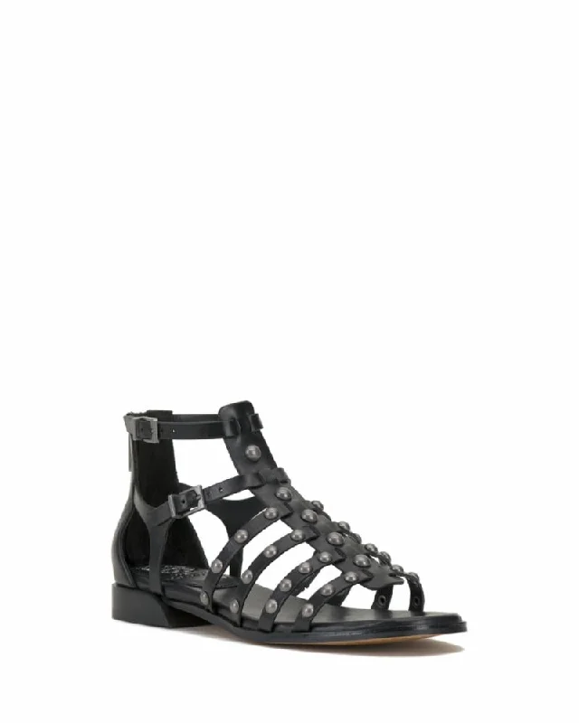 Sustainable Women's Recycled Material Sandals in Beige for Eco - Conscious ShoppersVince Camuto KREBELIS BLACK/COW PARADISE Sustainable Women's Recycled Material Sandals in Beige for Eco - Conscious ShoppersVince Camuto KREBELIS BLACK/COW PARADISE