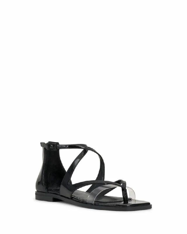 Women's Sandals with a Wedge Heel and a Tassel Detail in Orange for a Trendy LookVince Camuto LOMEEANA BLACK CLEAR/SFT PAT PVC Women's Sandals with a Wedge Heel and a Tassel Detail in Orange for a Trendy LookVince Camuto LOMEEANA BLACK CLEAR/SFT PAT PVC