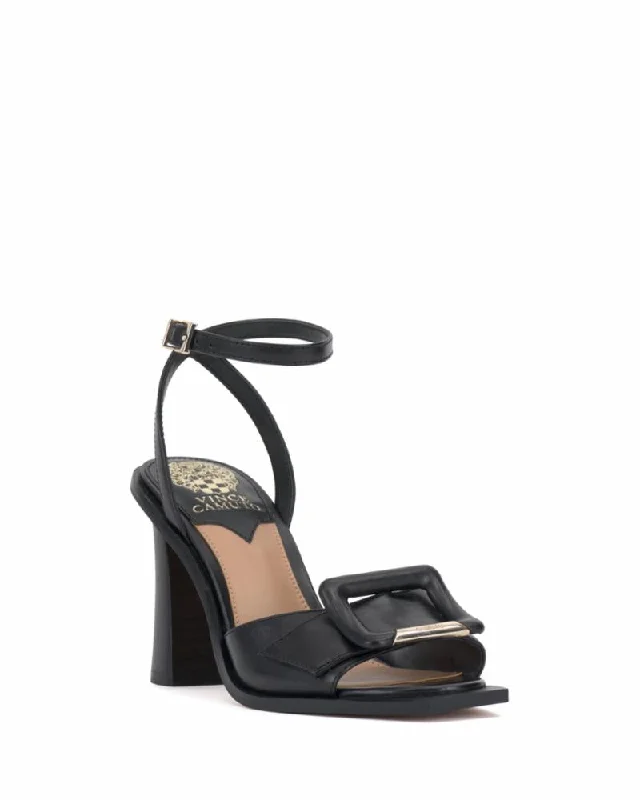 Child - Friendly Women's Sandals with a Secure Buckle in Purple for Moms on the GoVince Camuto RENIA BLACK/COW DERBY Child - Friendly Women's Sandals with a Secure Buckle in Purple for Moms on the GoVince Camuto RENIA BLACK/COW DERBY