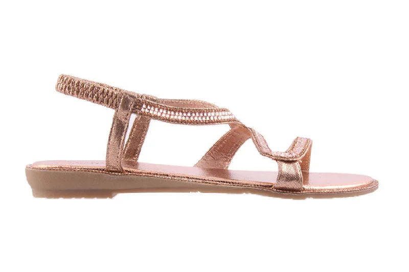 Women's Cork - Soled Espadrille Sandals with a Rope - Trimmed Upper in Navy for a Summer VibeWATERMELON ROSE GOLD Women's Cork - Soled Espadrille Sandals with a Rope - Trimmed Upper in Navy for a Summer VibeWATERMELON ROSE GOLD