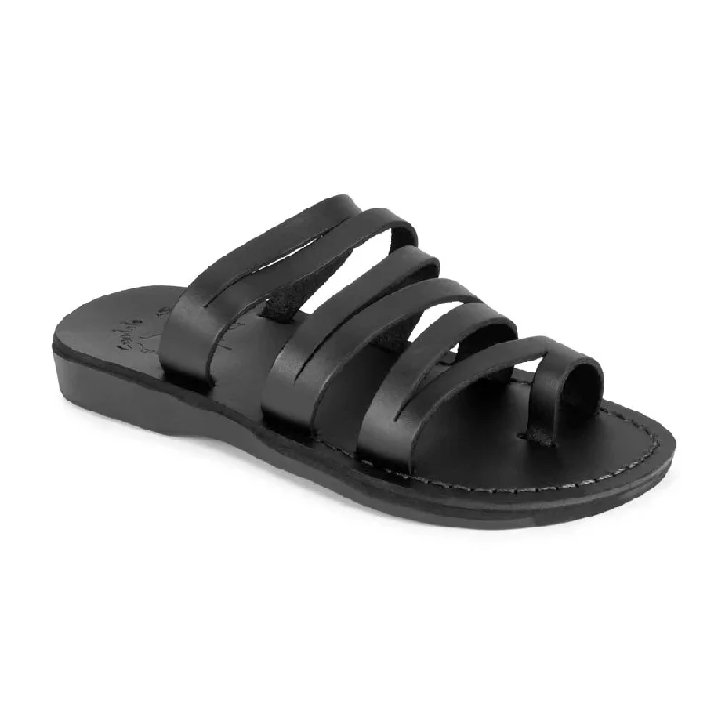 Orthopedic Women's Sandals with Arch Support in Gray for Foot HealthZoey - Leather Cross Strap Sandal | Black Orthopedic Women's Sandals with Arch Support in Gray for Foot HealthZoey - Leather Cross Strap Sandal | Black