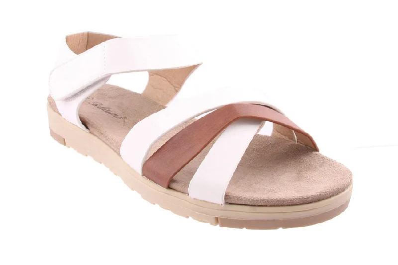 Lightweight Women's Mesh - Paneled Sandals in Yellow for BreathabilityZORA WHITE/TAN Lightweight Women's Mesh - Paneled Sandals in Yellow for BreathabilityZORA WHITE/TAN