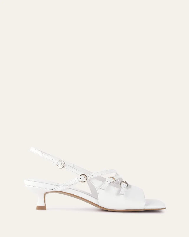 Women's Rhinestone - Embellished Open - Toe Sandals in Silver for a Glamorous Party Look Women's Rhinestone - Embellished Open - Toe Sandals in Silver for a Glamorous Party Look Women's Thong Sandals with a Beaded Design in Multicolor for a Beachy AestheticMONICA MID HEEL SANDALS WHITE LEATHER