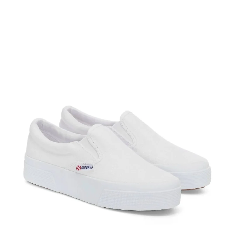 Sparkly Rhinestone - Embellished Women's Sneakers for a Glamorous and Eye - Catching Look2740 Platform Slip On Shoes In White Sparkly Rhinestone - Embellished Women's Sneakers for a Glamorous and Eye - Catching Look2740 Platform Slip On Shoes In White