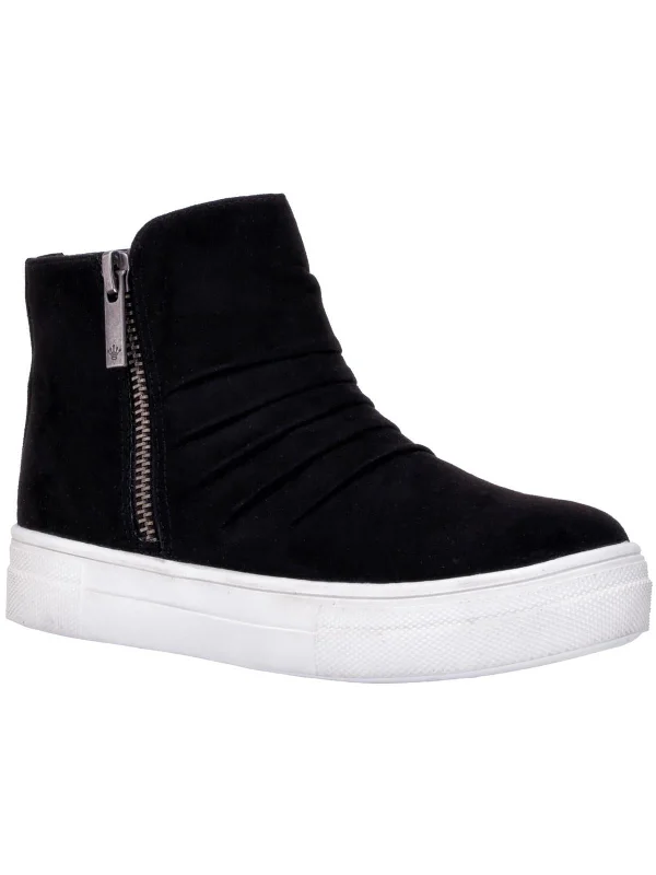 Chunky - Sole Women's Platform Sneakers in White for a Trendy Street Style LookAmanda Womens Fashion Zip Up Casual and Fashion Sneakers Chunky - Sole Women's Platform Sneakers in White for a Trendy Street Style LookAmanda Womens Fashion Zip Up Casual and Fashion Sneakers