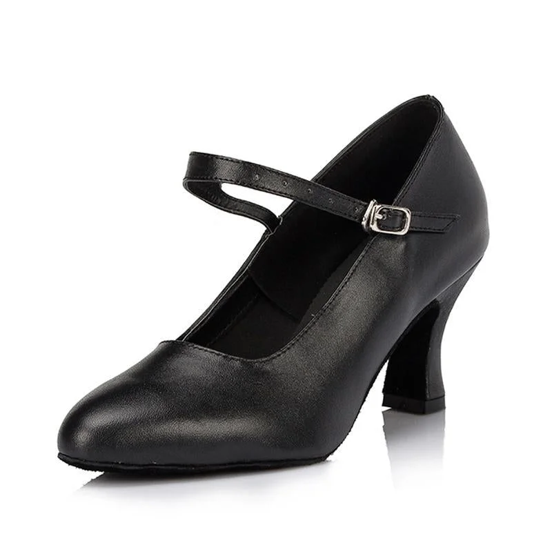 Women's inline skating athletic shoes with a durable upper​ Vegan Leather Ballet Dance Shoes in Gray for Ethical ChoicesDS Women's Customized Heel Leatherette Heels Pumps Ballroom Dance Shoes