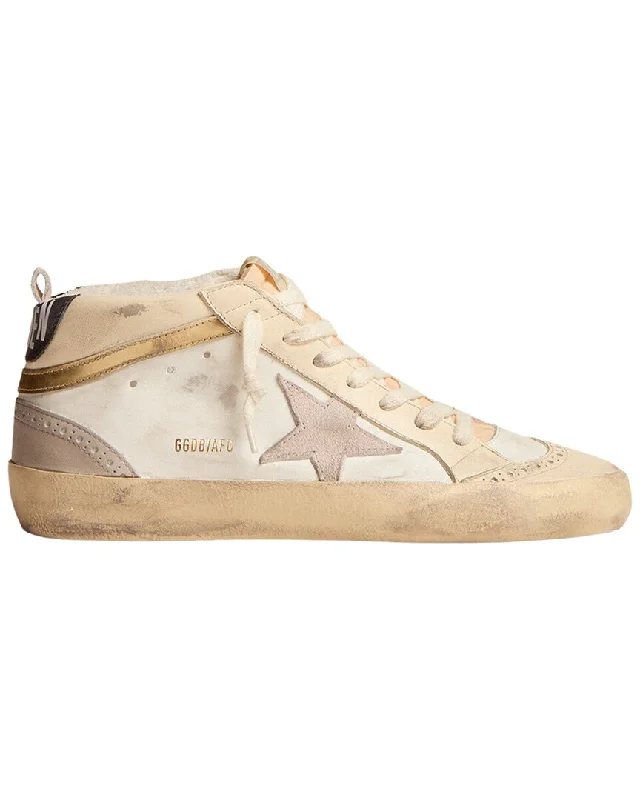Low - Top Women's Tennis Sneakers in Bright Neon for a Pop of Color on the CourtGolden Goose Mid Star Leather Sneaker Low - Top Women's Tennis Sneakers in Bright Neon for a Pop of Color on the CourtGolden Goose Mid Star Leather Sneaker