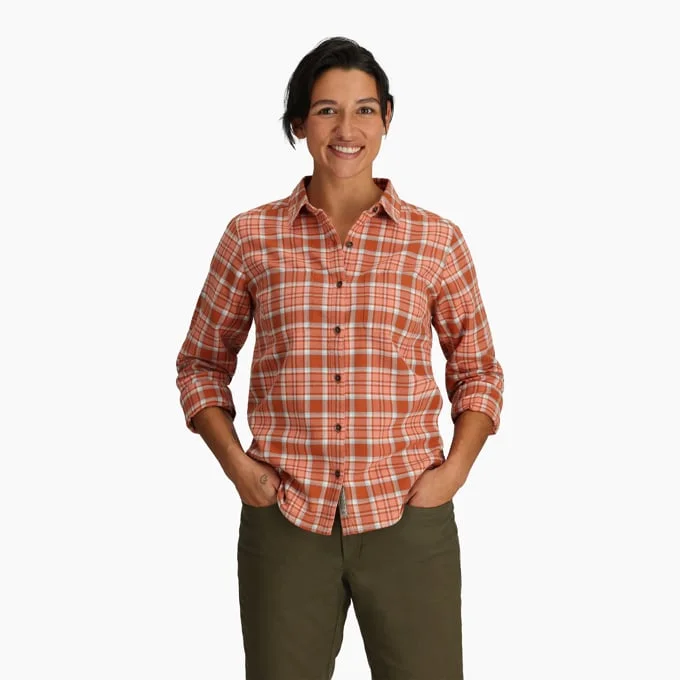 Foldable Women's Travel Sneakers for Compact Storage in LuggageWomen's Lieback Organic Cotton Flannel Long-Sleeve - Baked Clay Tomales Plaid Foldable Women's Travel Sneakers for Compact Storage in LuggageWomen's Lieback Organic Cotton Flannel Long-Sleeve - Baked Clay Tomales Plaid