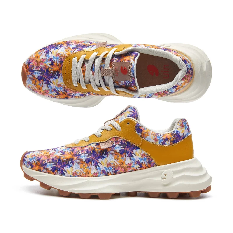 Women's cycling athletic shoes with stiff soles​ Kaleidoscope Forest Benidorm III Women