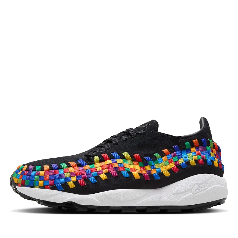Women's Sneakers with Removable Insoles for Easy Cleaning and CustomizationWomen's Nike Air Footscape Woven OG 'Rainbow' - Black/White