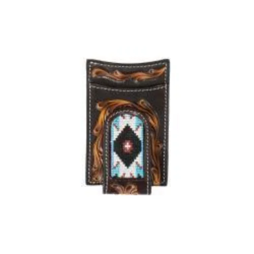 women's combat-style moto boots3D Brown Floral Tooled Money Clip with Embroidered Inlay women's combat-style moto boots3D Brown Floral Tooled Money Clip with Embroidered Inlay