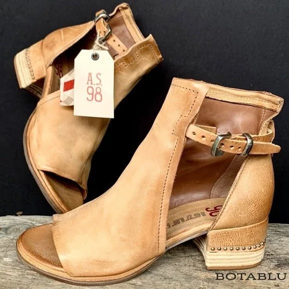 women's moto boots with adjustable strapsA.S.98 Morgan Studded Strap Buckle Camel Tan Bootie Sandals women's moto boots with adjustable strapsA.S.98 Morgan Studded Strap Buckle Camel Tan Bootie Sandals