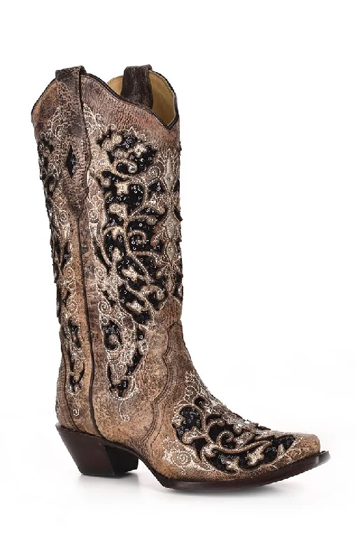 women's moto boots with platform solesWomen's Corral Western Boot #A3569