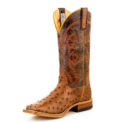 women's moto boots with studsRum Brown Mad Dog Full Quill Ostrich - S1099