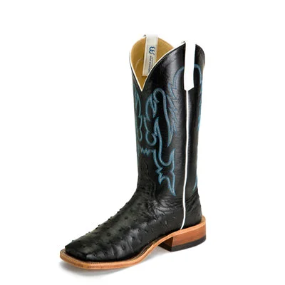 women's biker boots with harnessBlack Full Quill Ostrich - S3015