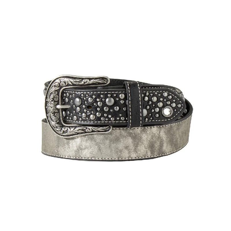 women's western boots with roper heelAngel Ranch Black with Grey Shimmer Belt for Women women's western boots with roper heelAngel Ranch Black with Grey Shimmer Belt for Women